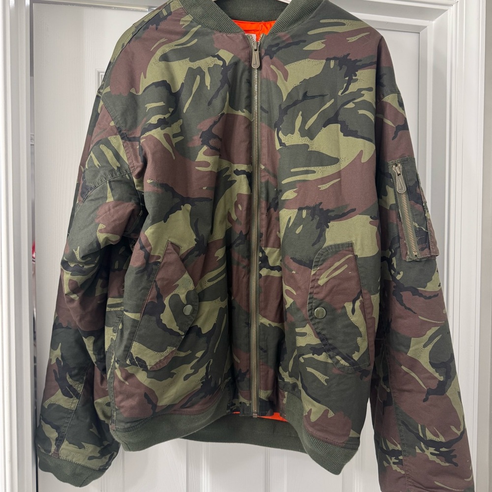 New Nike Life Woven MA1 Flight Jacket Camo Men’s Size Medium